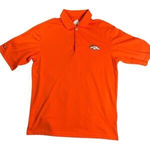 NFL Orange Polo Shirt with Denver Broncos Logo